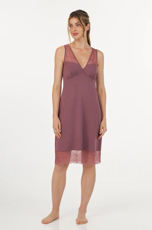 Сорочка нічна жіноча SALMA кавовий